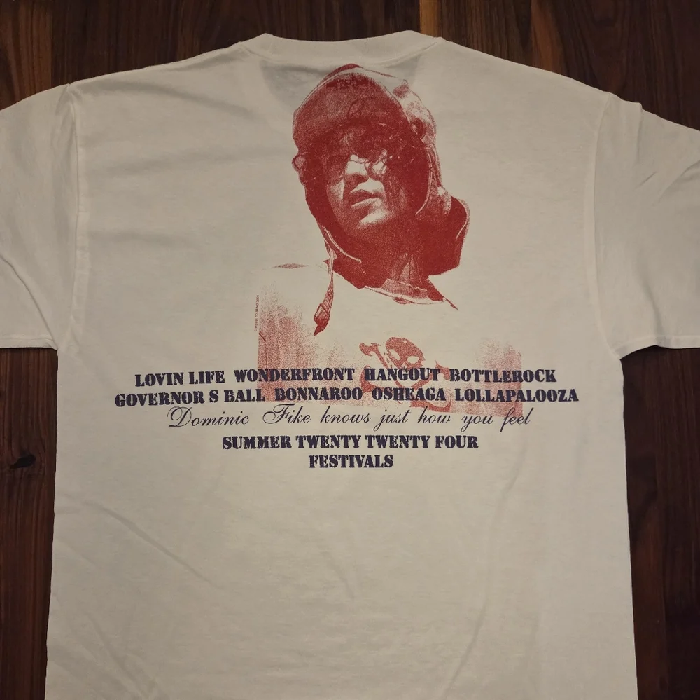 Dominic Fike Merch Festival 2024 T-shirt Size L RARE - Picture 1 of 4